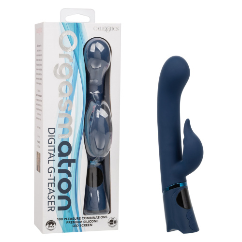 Синий вибратор-кролик Orgasmatron Digital G-Teaser - 22,2 см. фото 2