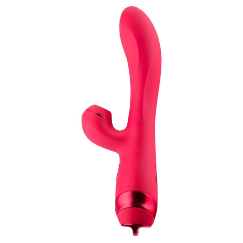 Красный вибратор-кролик с осцилляцией Lalita - 23 см. фото 4