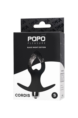 Черная анальная вибровтулка Cordis S - 10,5 см. фото 6