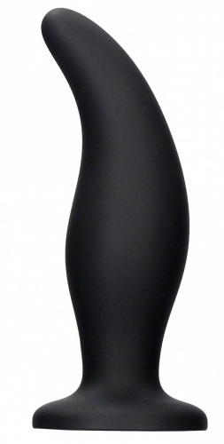 Черная анальная пробка Curve Butt Plug - 11,4 см. фото 2