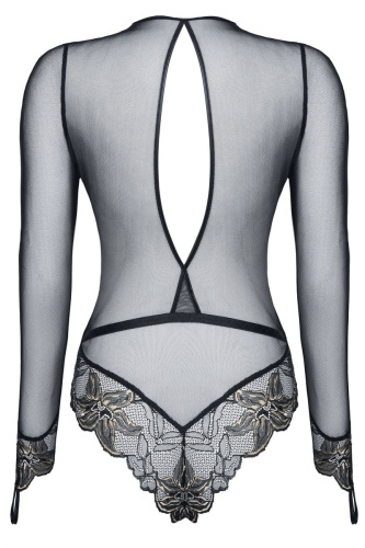 Боди Axelle с рукавами и вставками из цветочного кружева фото 5