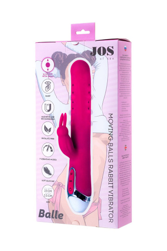 Розовый вибратор с клиторальным стимулятором Balle - 23 см. фото 4 Розовый вибратор с клиторальным стимулятором Balle - 23 см. фото 4