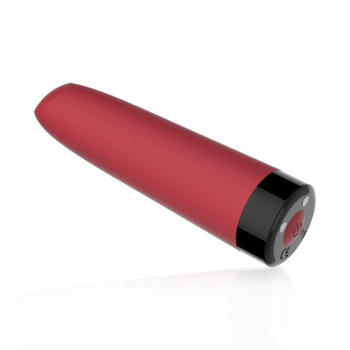 Красный мини-вибратор Awaken со скошенным кончиком - 10 см. фото 2