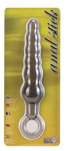 Дымчатая фигурная анальная ёлочка ANAL STICK - 14 см. фото 2