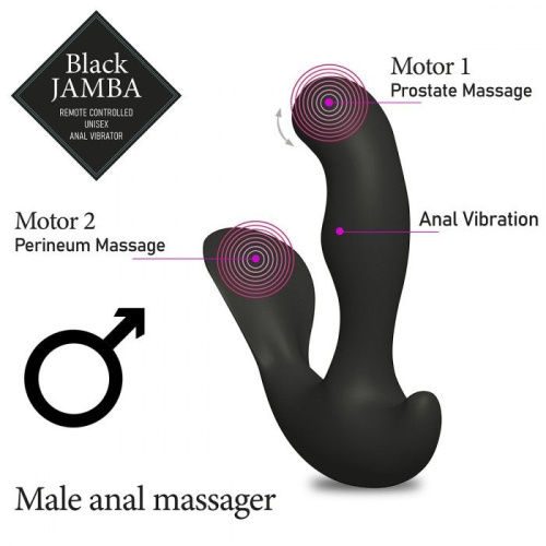 Универсальный анальный массажер Black Jamba Anal Vibrator - 12 см. фото 2