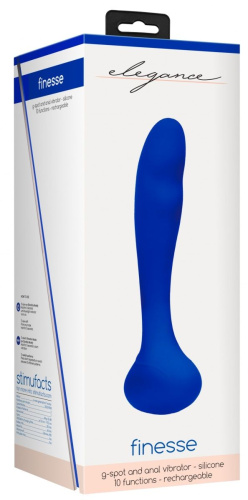 Синий вибростимулятор точки G Finesse - 17,5 см. фото 3