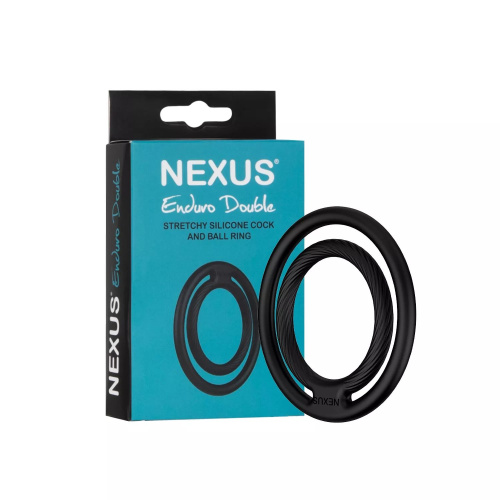 Черное двойное эрекционное кольцо Nexus Enduro Double фото 2