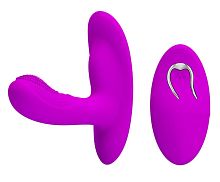 Лиловый вибромассажёр с движущимися шариками Magic Finger