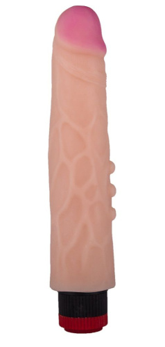 Реалистик с вибрацией и тремя точками с одной из сторон - 24,4 см. Реалистик с вибрацией и тремя точками с одной из сторон - 24,4 см.