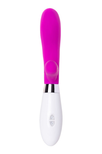 Розовый силиконовый вибратор с клиторальным стимулятором A-Toys Mady - 20,4 см. фото 5