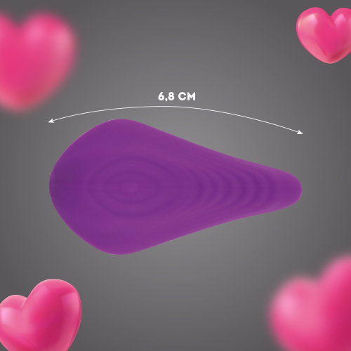 Фиолетовая силиконовая насадка на палец с вибропулей фото 6