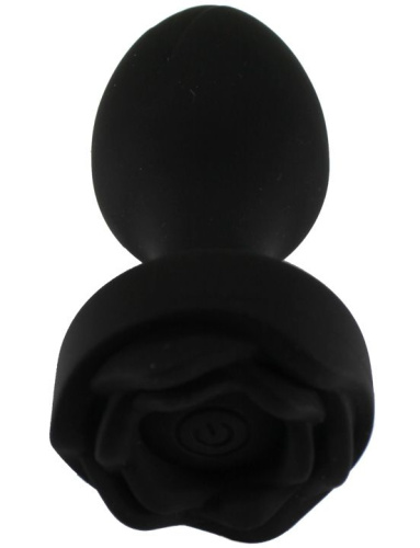 Черная анальная вибропробка Rose с пультом ДУ - 9 см. фото 4