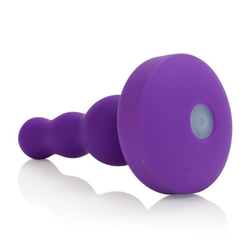 Фиолетовый трехуровневый анальный плаг с 10 функциями - 13 см. фото 4
