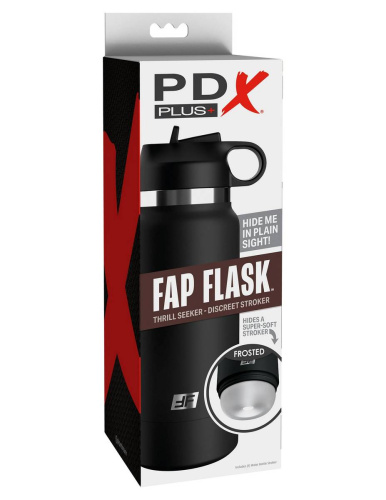 Черный мастурбатор в виде бутылки Fap Flask фото 2