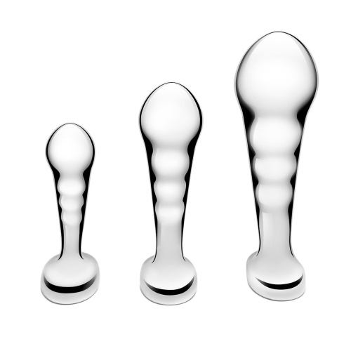 Набор из 3 стальных стимуляторов простаты Stainless Steel P-spot Training Set фото 5