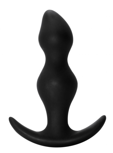 Чёрная фигурная анальная пробка Fantasy - 12,5 см. фото 2