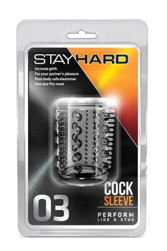 Прозрачная насадка с шипами и шишечками STAY HARD COCK SLEEVE 03 CLEAR фото 2