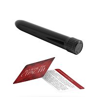 Набор для двоих «Во власти страсти»: черный вибратор и 20 карт