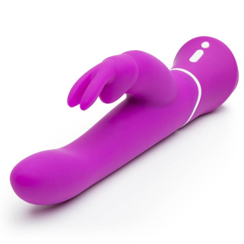 Лиловый вибратор-кролик Curve Rechargeable Rabbit Vibrator - 25,4 см. фото 2