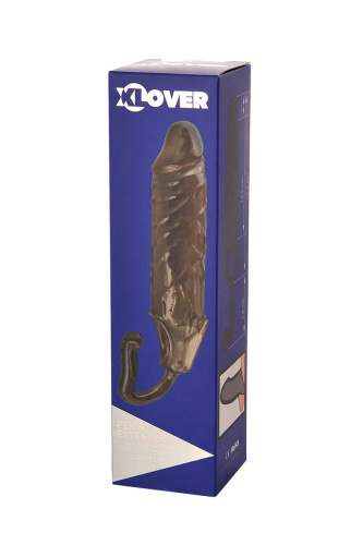 Дымчатая закрытая насадка с подхватом и анальным стимулятором фото 10