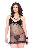 Прозрачная сорочка на тонких лямках