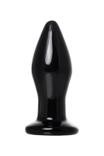 Черная стеклянная вибровтулка - 10,5 см. фото 3