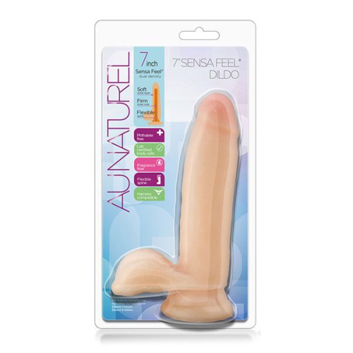 Телесный фаллоимитатор 7 inch Sensa Feel Dildo - 17,8 см. фото 2