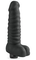 Чёрный реалистичный вибратор Real feel №13 - 21 см.