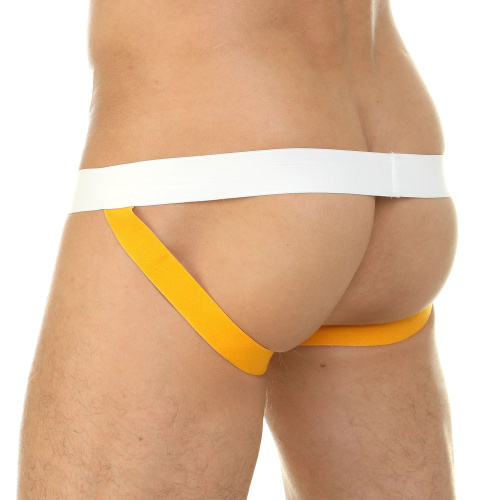 Коричневые мужские трусы-джоки с принтом «гусиная лапка» фото 2