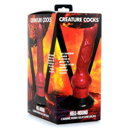 Красный фантазийный фаллоимитатор Hell-Hound Canine Penis Silicone Dildo - 19 см. фото 5