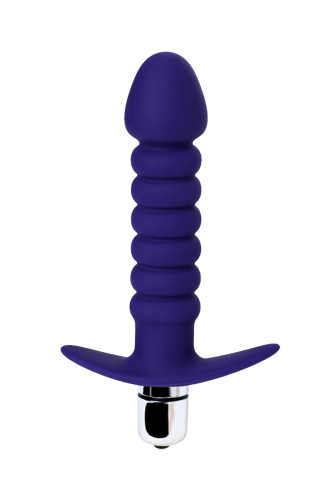 Фиолетовый анальный вибратор Condal - 14 см. фото 3