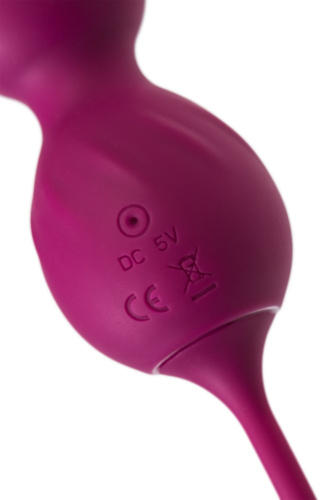 Бордовые вагинальные шарики Moussy с вибрацией и пультом ДУ фото 9