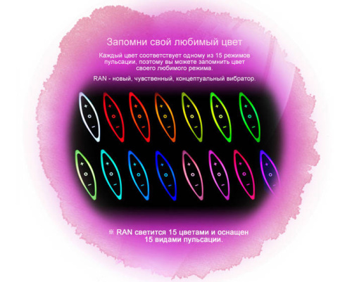 Вибратор ZINI RAN вишневого цвета с черным фото 6