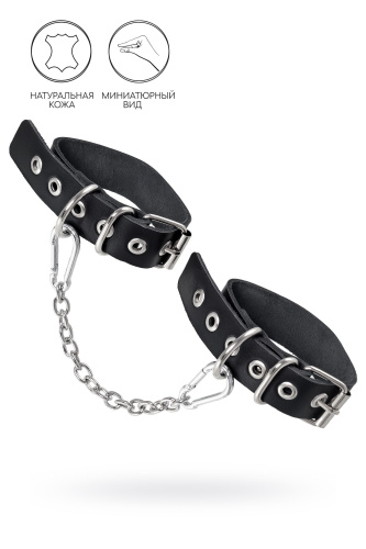 Черные оковы из одного ремешка с люверсами фото 2