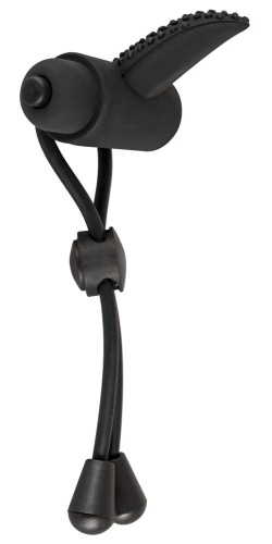 Чёрно лассо на пенис BLACK VELVETS с вибрацией фото 2