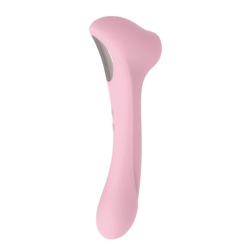 Нежно-розовый двусторонний стимулятор Daisy Massager - 20,2 см. фото 2