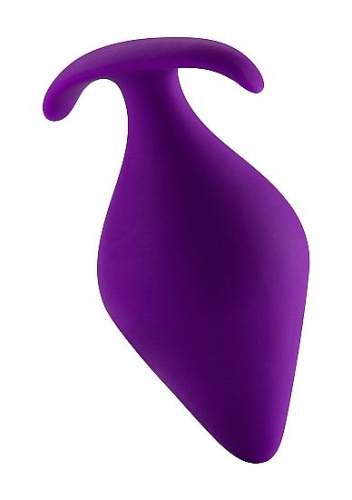 Фиолетовая анальная пробка Butt Plug with Handle Medium - 12 см. фото 2