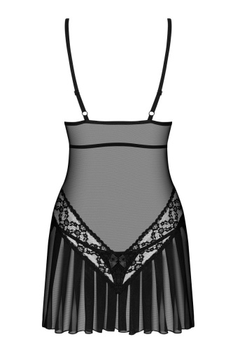 Облегающая сорочка с рюшами на лифе и ниже спинки фото 4