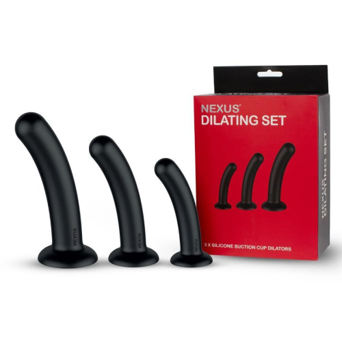 Набор из 3 черных анальных втулок Dilating Set фото 2