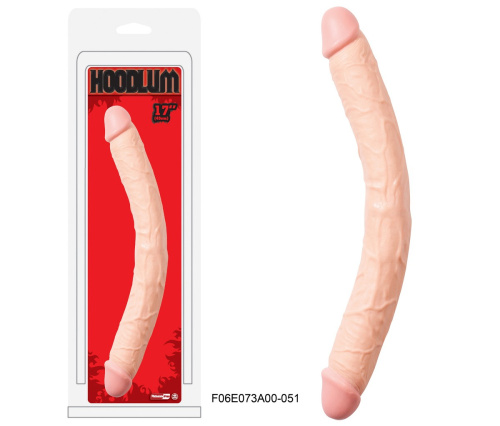 Двусторонний фаллоимитатор Hoodlum - 43 см.