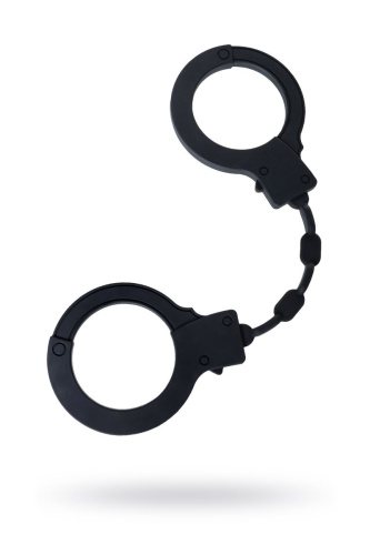 Черные силиконовые наручники  Штучки-дрючки фото 2