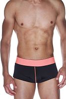 Черные трусы-хипсы на персиковом поясе Черные трусы-хипсы на персиковом поясе