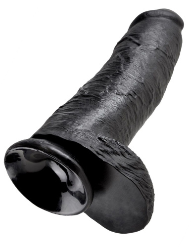 Чёрный фаллоимитатор-гигант 12  Cock with Balls - 30,5 см. фото 3
