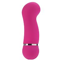 Розовый мини-вибратор с подвижной головкой Mini Jimpin’ Gyrator - 12,5 см.