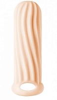 Телесный фаллоудлинитель Homme Wide - 13 см.