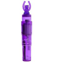 Фиолетовый клиторальный стимулятор-ракета с мишкой GOOD VIBES BEAR VIBRATOR
