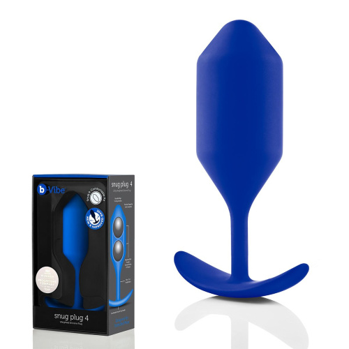 Синяя пробка для ношения Snug Plug 4 - 14,5 см. фото 2