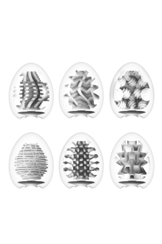 Набор из 6 мастурбаторов Tenga EGG III с различным рельефом фото 3