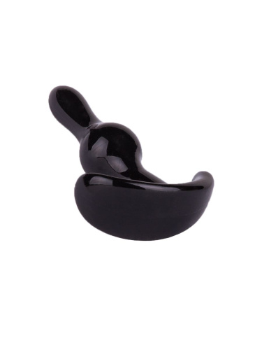 Черная анальная пробка с зауженным кончиком - 9 см. фото 4