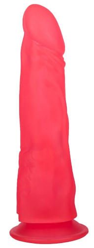Розовый фаллоимитатор на присоске - 18,8 см. фото 2
